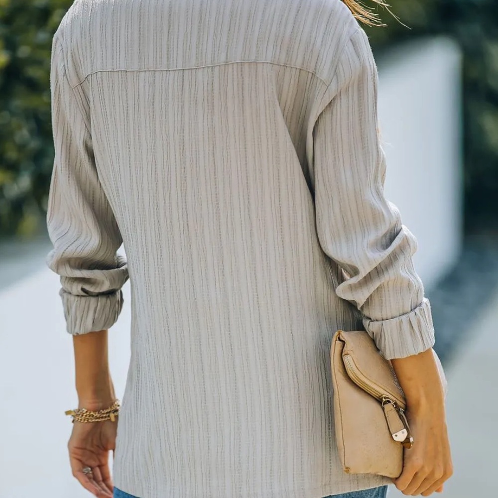 Textured Button Down Shirt - Picture 7 of 11